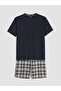 Peak New Season Regular Fit Plaid Men's Shorts Pajama Set - 5