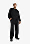 Wide Leg Textured Sweatpants with Pockets E9433Ax25Au