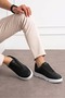 Casual Men's Black White Sports Shoes Lace-Up Stitching Detail Lightweight Thick High Sole Sneaker Mc06 - 4