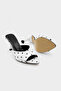 Women's Heeled Polka Dot White Black Heeled Slippers - 4