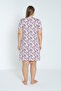 Women's Plus Size Floral Patterned Lace Collar Viscose Nightgown 13641 - 6