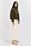 Women's Snap Fastener Premium Ray Stitched Quilted Coat - 5