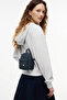 Women's Navy Blue Shoulder Bag with Brand Logo, Suitable for Daily Use - 2