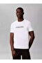 Men's Regular Fit Round Neck Logo Printed Cotton Short Sleeve White T-Shirt