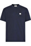 Men's Brand Logo T-Shirt in White-Navy Blue, Suitable for Daily Use - 2