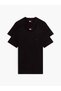 Men's Branded Label T-Shirt with Crew Neck and Short Sleeves, Stylish Appearance, Suitable for Daily Use, White-Navy Blue - 5