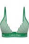 Women's Green-White Bikini Top