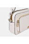 Women's White Double-Eye Leather Messenger Bag - 5
