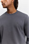 Men's Anthracite Crew Neck Easy-Iron Regular Fit Sweatshirt B001035 - 2