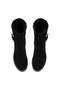 Women's Black Buckle Accessory Boots - 6