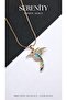 Colorful Zircon Stone Bird Figured Steel Necklace