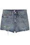 Women's Denim Jeans Blue Shorts with Brand Logo, Suitable for Daily Use