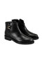 Vesla Black Women's Leather Boots with Metal Accessories - 2