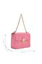 Vital Pink Women's Leather Shoulder Bag - 6