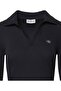 Women's Slim Fit Cotton Midi Length Black Dress - 2