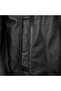 Men's Black Shirt Collar Leather Jacket - 4