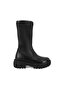 Women's Black Leather Boots - 2