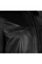 Men's Black Shirt Collar Leather Jacket - 3