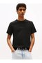 Men's Brand Label T-Shirt with Crew Neck and Short Sleeves, Stylish and Suitable for Daily Use, Black