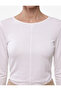 Slim Fit Crew Neck Long Sleeve Viscose Basic Blouse - 4