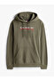 Men's Brand Logo Hooded Stylish Green Sweatshirt - 4