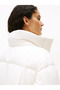 Women's Brand Logo Quilted Stitched Hooded Bbeyazz Coat Suitable for Daily Use - 3