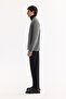 Men's Grey Shawl Collar Buttoned Wool Blend Regular Fit Cardigan A52Y5049 - 3