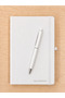 White Notebook with Elastic Band & Metal Pen