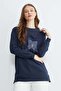 Fullamodest Butterfly Embroidered Stoned Crew Neck Tunic - 2