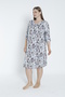 Women's Large Size Lace Detailed Nightgown 13617 - 4