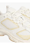 Women's Comfortable White Sneaker with Rubber Sole and Brand Logo - 5