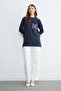 Fullamodest Butterfly Embroidered Stoned Crew Neck Tunic - 3