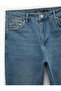 Regular Waist Pocketed Cotton Slim Fit Jean Trousers - Brad Jean - 7