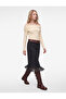 Zebra Patterned Midi Tulle Pencil Skirt - 2
