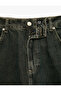 Normal Waist Pocketed Cotton Loose Super Baggy Jean Trousers - 8