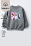Girl's 3 Thread Fabric Cotton Huntrix Printed Sweatshirt - 2