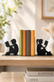 2Nd Team 📕   Black 📘   Boy and Girl Child ❤️ Book Reading Book Holder Book Support Metal Bookshelf Decorative Book Support Desktop Bookshelf Organizer Shelf Book Rest Office Home Study Desk Book