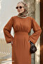 Rina Self Belted Ayrobin Dress - Orange - 2