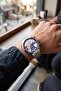 Sporty Case Men's Wristwatch Silver Navy Blue Red Color Pl-7092E2X - 2