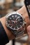 Classic Metal Case Men's Wristwatch Silver Black Red Color Pl-7093E4X - 2