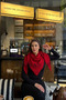 Self-Knitted Patterned Triangle Women's Shawl
