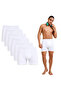 Platinum Collection 100% Cotton Men's Boxer Underwear Comfort Fit White 6 Pack