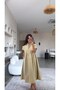 Camel Gabardine Short Sleeve Shirt Dress - 6