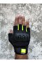 Revertech Aura Black - Neon / Half Finger - Motorcycle Gloves with Anti-Slip Palm Feature (Men's) - 2