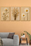 Frame-Looking Daisy Bouquet Painting Set - Wall Decoration for Living Room, Bedroom, Office, Kitchen - 3
