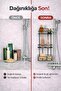 Lifetime Stainless Adhesive Metal Thermo Plastic Bathroom Organizer Shampoo Holder Shower Rack Black Tş-03 - 5