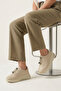 , Women's Genuine Leather Sneaker 1531050Z2650F100K Beige - 2