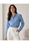 Striped Blue Single Pocket Woven Shirt 1500042