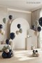 Set of 20 Sea Sand Beige Eucalyptus Navy Blue Balloons Birthday Party Decoration Stylish Organization Balloon - 2
