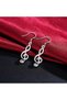 Silver Plated New noble Silver color Romantic music note drop Earrings for Women Holiday gifts fashi - 2